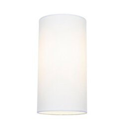 Happy Homewares Contemporary And Stylish White Linen Fabric Tall Cylindrical 25Cm Lampshade - thumbnail 2