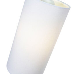 Happy Homewares Contemporary And Stylish White Linen Fabric Tall Cylindrical 25Cm Lampshade - thumbnail 3