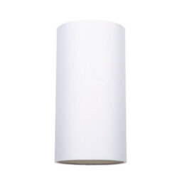 Happy Homewares Contemporary And Stylish White Linen Fabric Tall Cylindrical 25Cm Lampshade - thumbnail 1