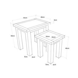 Cabinet Bits Argenta Light Grey Set Of 2 Nest Of Tables - thumbnail 4