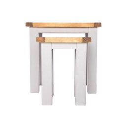 Cabinet Bits Argenta Light Grey Set Of 2 Nest Of Tables - thumbnail 2