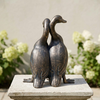 Levede Garden Ornaments Outdoor Resin Duck Sculpture Bronze Patio Yard Décor - image 1
