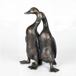 Levede Garden Ornaments Outdoor Resin Duck Sculpture Bronze Patio Yard Décor - thumbnail 3