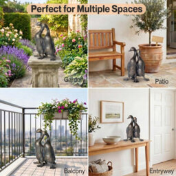 Levede Garden Ornaments Outdoor Resin Duck Sculpture Bronze Patio Yard Décor - thumbnail 8