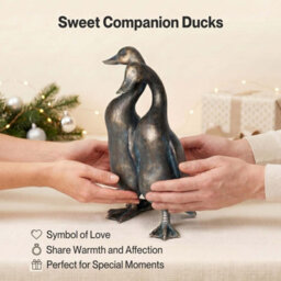 Levede Garden Ornaments Outdoor Resin Duck Sculpture Bronze Patio Yard Décor - thumbnail 9