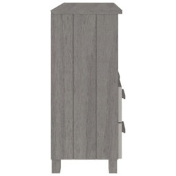 Berkfield Sideboard Light Grey 85X35X80 Cm Solid Wood Pine - thumbnail 6