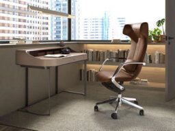 Angel Cerda Brown Leatherette  Swivel Office Chair - thumbnail 4
