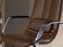 Angel Cerda Brown Leatherette  Swivel Office Chair - thumbnail 5