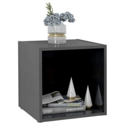 Berkfield Tv Cabinets 4 Pcs High Gloss Grey 37X35X37 Cm Engineered Wood - thumbnail 4