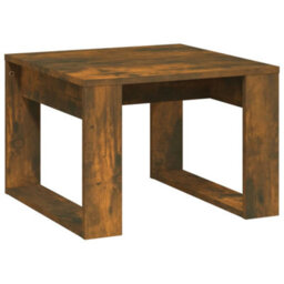 Berkfield Side Table Smoked Oak 50X50X35 Cm Engineered Wood - thumbnail 2
