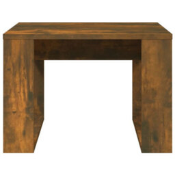 Berkfield Side Table Smoked Oak 50X50X35 Cm Engineered Wood - thumbnail 5