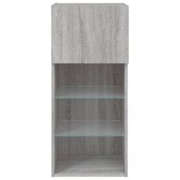Walplus Tv Cabinet With Led Lights Grey Sonoma 40.5X30X90 Cm - thumbnail 9