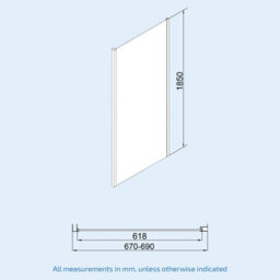 Nes Home Matt Black 1400 X 700mm Shower Sliding Door & Glass Side Panel - thumbnail 7