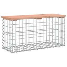 Berkfield Garden Bench Gabion Design 83X31.5X42 Cm Solid Wood Douglas - thumbnail 2