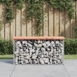Berkfield Garden Bench Gabion Design 83X31.5X42 Cm Solid Wood Douglas - thumbnail 1