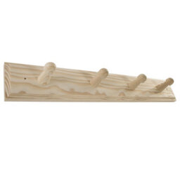 Woodeedoo 4 Peg Wooden Coat Hook Wall Mounted Natural Pine Unpainted Hook Rail Hanger For Wall Or Door 37 X 6 X 5.5 Cm - thumbnail 4