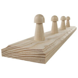 Woodeedoo 4 Peg Wooden Coat Hook Wall Mounted Natural Pine Unpainted Hook Rail Hanger For Wall Or Door 37 X 6 X 5.5 Cm - thumbnail 5