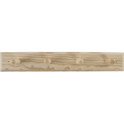 Woodeedoo 4 Peg Wooden Coat Hook Wall Mounted Natural Pine Unpainted Hook Rail Hanger For Wall Or Door 37 X 6 X 5.5 Cm - thumbnail 3