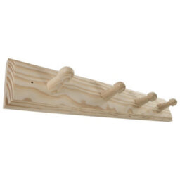 Woodeedoo 4 Peg Wooden Coat Hook Wall Mounted Natural Pine Unpainted Hook Rail Hanger For Wall Or Door 37 X 6 X 5.5 Cm - thumbnail 7