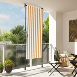 Walplus Outdoor Roller Blind Orange And White 120X270 Cm Fabric&steel