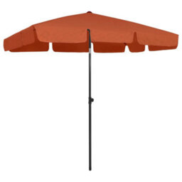 Berkfield Beach Umbrella Terracotta 200X125 Cm - thumbnail 1