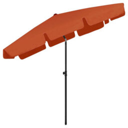 Berkfield Beach Umbrella Terracotta 200X125 Cm - thumbnail 4