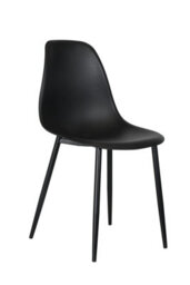 Core Products Aspen Grey Oak Effect 120Cm Rectangular Dining Table With 4 Black Plastic Curve Design Chairs - thumbnail 4