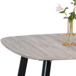 Core Products Aspen Grey Oak Effect 120Cm Rectangular Dining Table With 4 Black Plastic Curve Design Chairs - thumbnail 7