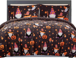 Smart Living Super Soft Halloween Gonk Flannel Duvet Set Reversible Duvet Cover With Pillowcase - thumbnail 2
