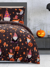 Smart Living Super Soft Halloween Gonk Flannel Duvet Set Reversible Duvet Cover With Pillowcase - thumbnail 4