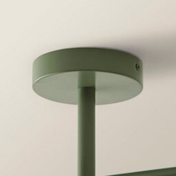 Valuelights Parker Green And Walnut 3 Way Ceiling Light - thumbnail 5