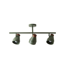 Valuelights Parker Green And Walnut 3 Way Ceiling Light - thumbnail 6