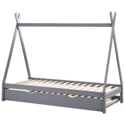 Beliani Kids Trundle Bed Pine Wood Talmontiers 90 X 200 Cm (Eu Single) Grey - thumbnail 5