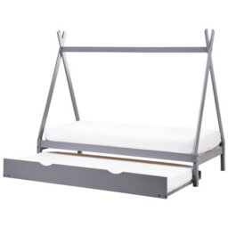 Beliani Kids Trundle Bed Pine Wood Talmontiers 90 X 200 Cm (Eu Single) Grey - thumbnail 4