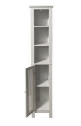 Aspect Furniture Vera Faux Rattan Tall Storage Cabinet,white - thumbnail 4