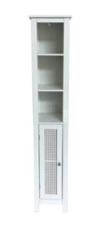 Aspect Furniture Vera Faux Rattan Tall Storage Cabinet,white - thumbnail 2