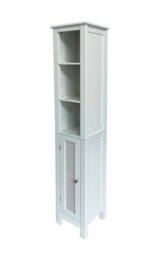 Aspect Furniture Vera Faux Rattan Tall Storage Cabinet,white - thumbnail 3
