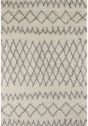 The Rugs Moroccan Shaggy Rugs And Runners Soft Fluffy Tribal Design High Pile Ivory And Grey Living Room Kitchen Hallway 900 - thumbnail 2
