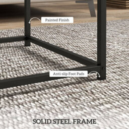 Wyld Haus Keco Set Of 2 Grey Nesting Coffee Tables With 3.5Cm Thick Tabletops, Square Hairpin Legs - thumbnail 7