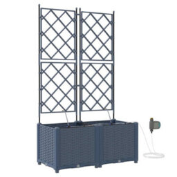 Berkfield Garden Planters Grey 80 X 40 X 142 Cm Steel - thumbnail 2
