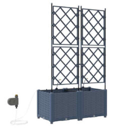 Berkfield Garden Planters Grey 80 X 40 X 142 Cm Steel - thumbnail 6