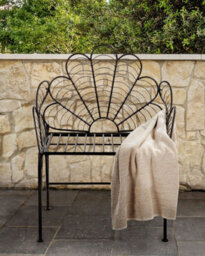 Beliani Garden Chair Liguria Metal Black - thumbnail 2