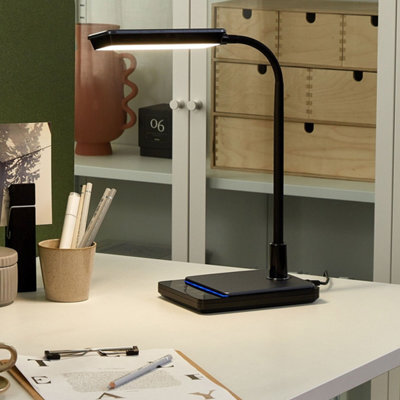 Beliani Led Desk Lamp Black - Adjustable Arm, Dimmable Brightness, Colour Temperature Control - image 1