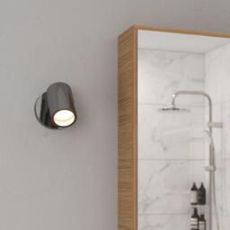GoodHome Tellot Gloss Silver Chrome Effect Bathroom Wall Light - thumbnail 4