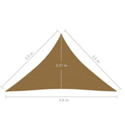 Berkfield Sunshade Sail 160 G/m2 Taupe 3.5X3.5X4.9 M Hdpe - thumbnail 6