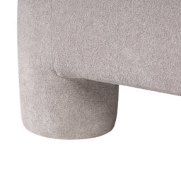Wyld And Coco Rectangular Ottoman Pouffe In Dark Beige Fabric, Plush Upholstery, W1000 X D700 X H450mm - thumbnail 8