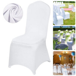 50Pcs Chair Covers Dining Spandex Slip Seat Cover Wedding Flat Anniversary - thumbnail 1
