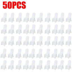50Pcs Chair Covers Dining Spandex Slip Seat Cover Wedding Flat Anniversary - thumbnail 3