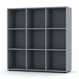 Urbn-Living Urbnliving 9 Cube Grey Wooden Bookcase Shelving Display Shelves Storage Unit Wood Shelf Without Door