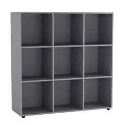 Urbn-Living Urbnliving 9 Cube Grey Wooden Bookcase Shelving Display Shelves Storage Unit Wood Shelf Without Door - thumbnail 4